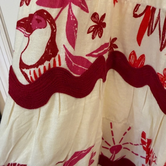 Caroline Constas Red and White Textured Fabric - Picture 8 of 9